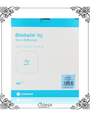 Coloplast biatain Ag no adhesivo 10x10 cm