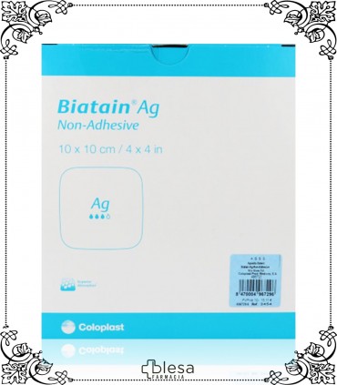 Coloplast biatain Ag no adhesivo 10x10 cm