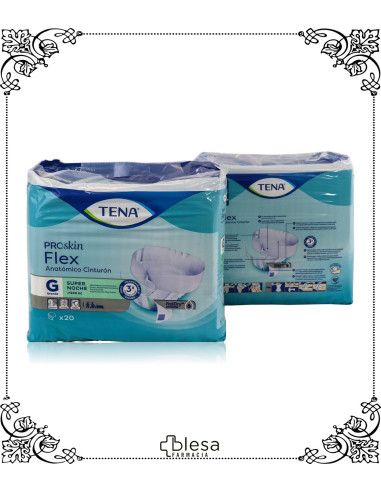 Essity tena absorbente de orina flex talla grande súper noche 80 unidades