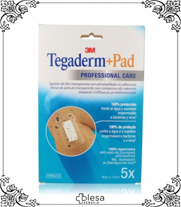 3M tegaderm +pad apósito 9 cm x 15 cm 5 unidades