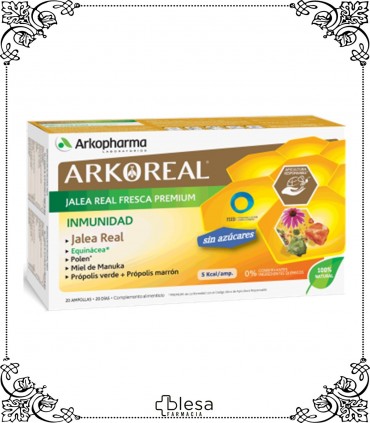 Arkopharma arkoreal jalea real inmunidad sin azúcar 20 ampollas