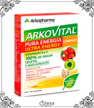 Arkopharma arkovital pura energía ultra 30 comprimidos