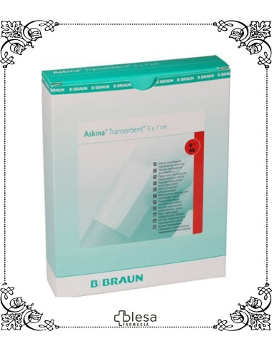 Braun askina transorbent 5 cm x 7 cm 3 apósitos