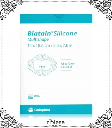 Coloplast biatain silicone multishape 14x19,5 cm 3 unidades