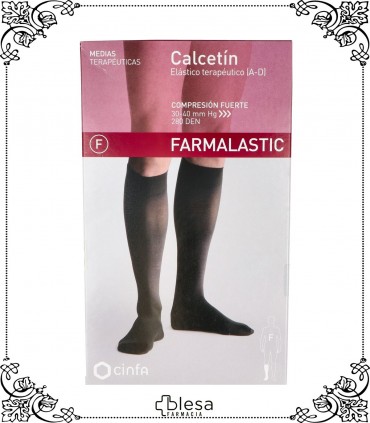 Cinfa farmalastic calcetín compresión fuerte negro talla mediana