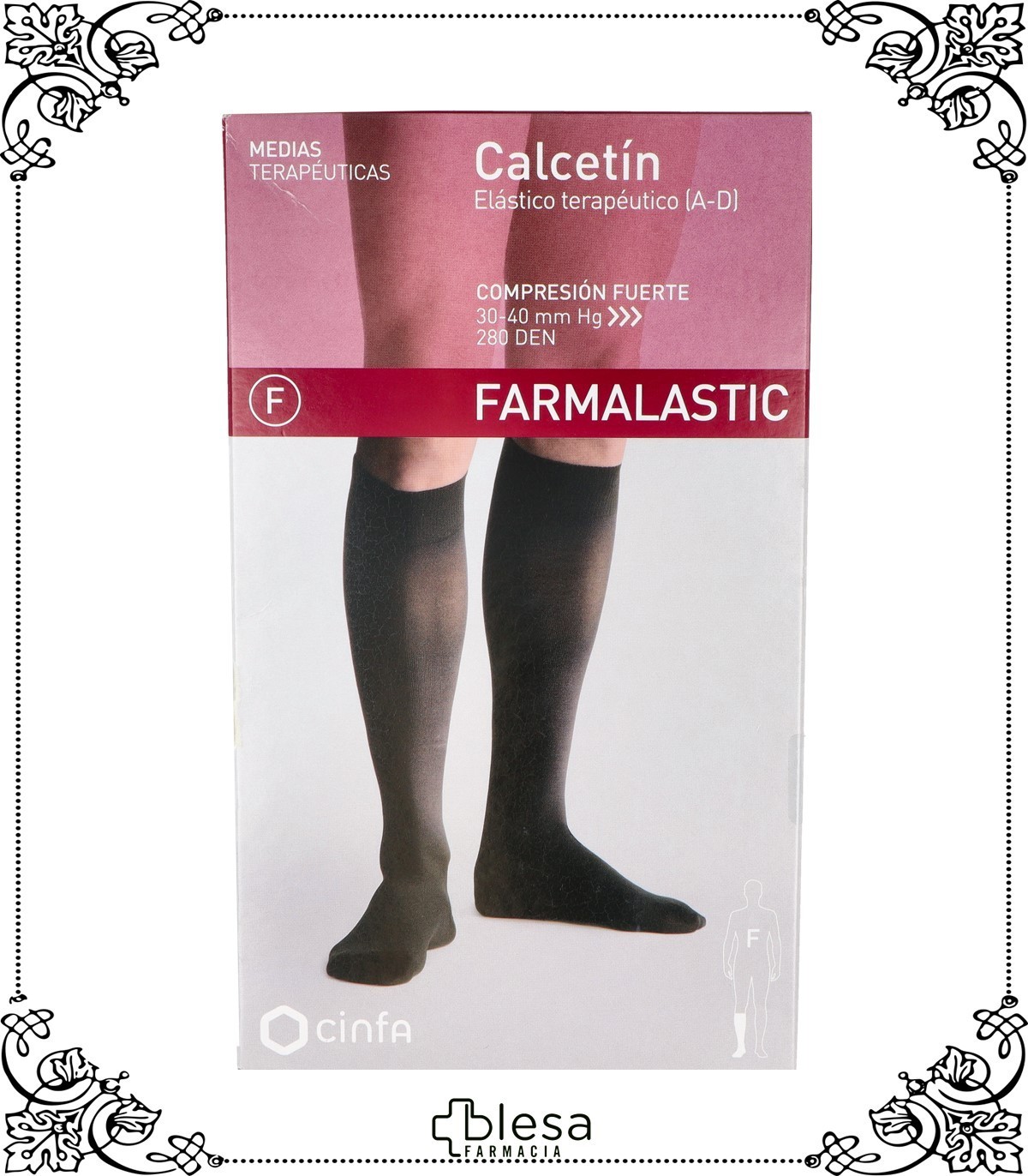 Cinfa farmalastic calcetín fuerte negro talla mediana - Blesa Farmacia