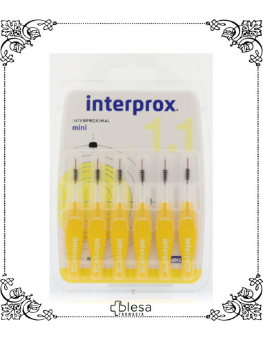 Dentaid interprox cepillo interproximal amarillo mini 1.1 mm 6 unidades