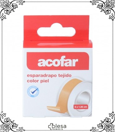 Acofarma acofar esparadrapo tela color piel 1.25 cm x 5 m