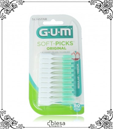 Sunstar gum soft picks con flúor 80 unidades