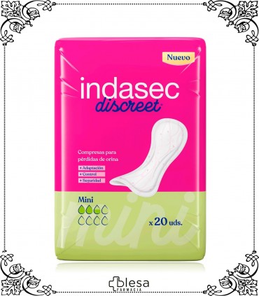 Indas indasec discreet incontinencia ligera mini 20 unidades