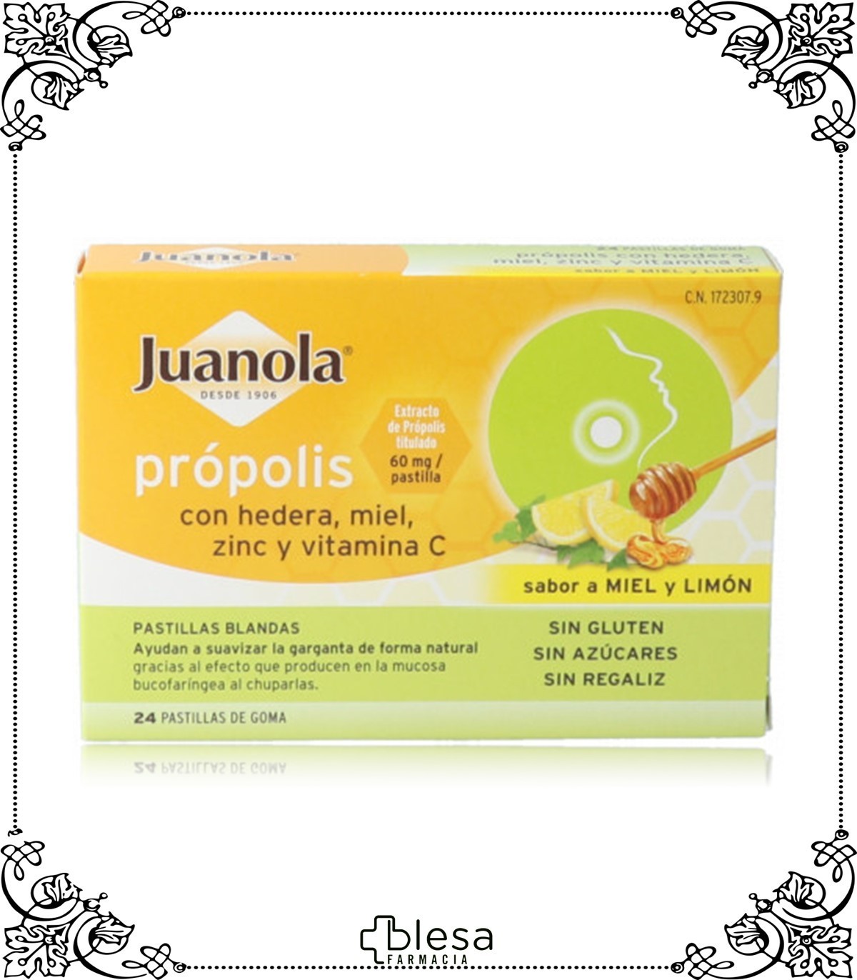 Juanola Própolis · sabor Miel y Limón 