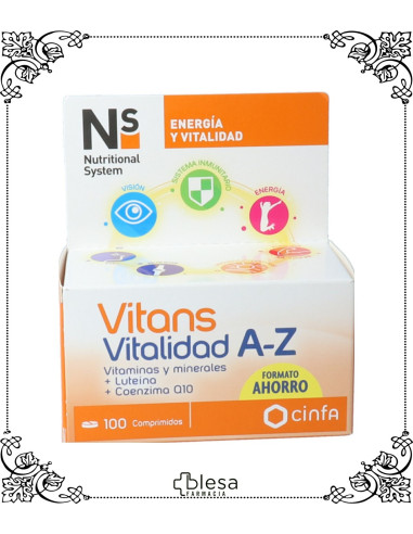 Cinfa NS vitans vitalidad A-Z 100 comprimidos