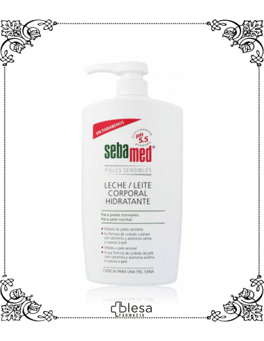 Leti seba med leche corporal hidratante 750 ml