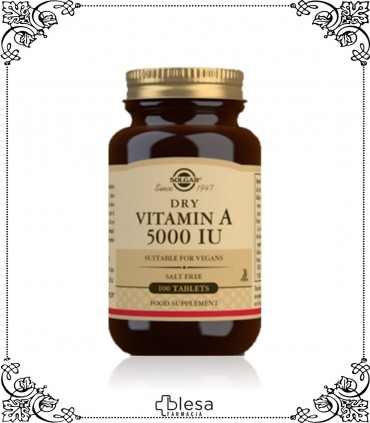 Solgar vitamina A (5000 UI) 100 comprimidos