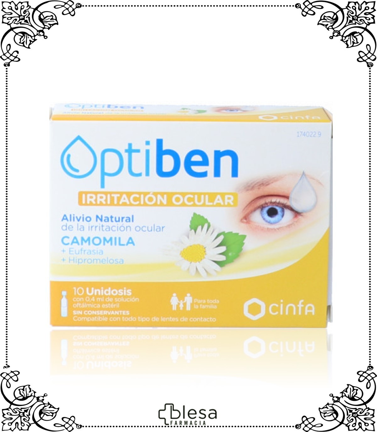 Cinfa Optiben Ojos Secos Gotas Sequedad Ocular, 10 ml
