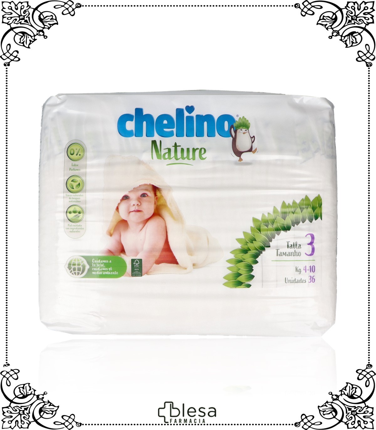 PAÑAL INFANTIL CHELINO TALLA 3 4 - 10 kg 36 PAÑALES - Farmacia Macías