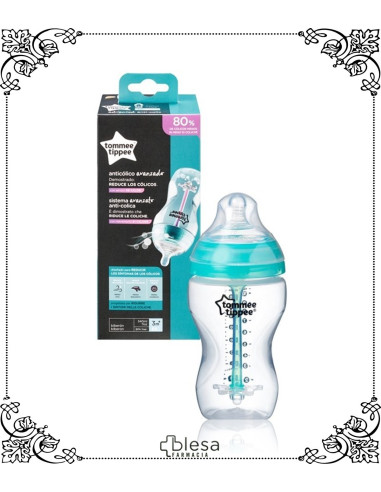 Tommee Tippee biberón anticólico avanzado azul 260 ml