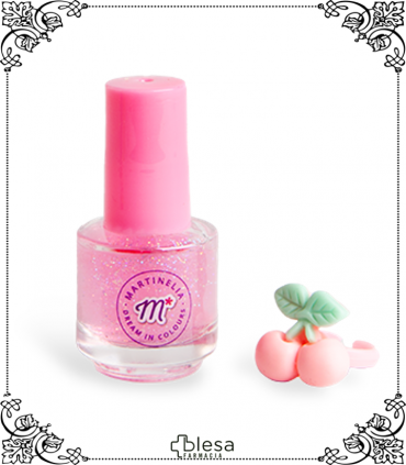 IDC Institute Martinelia yummy esmalte de uñas + anillo (Cherry), diversión y estilo cereza.