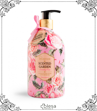 Jabón de manos IDC Institute Scented Garden Country Rose 500 ml, frescura y aroma floral.