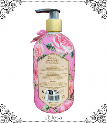 Jabón de manos IDC Institute Scented Garden Country Rose 500 ml, limpieza y fragancia floral.