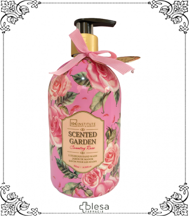 Jabón de manos IDC Institute Scented Garden Country Rose 500 ml, frescura y aroma natural.