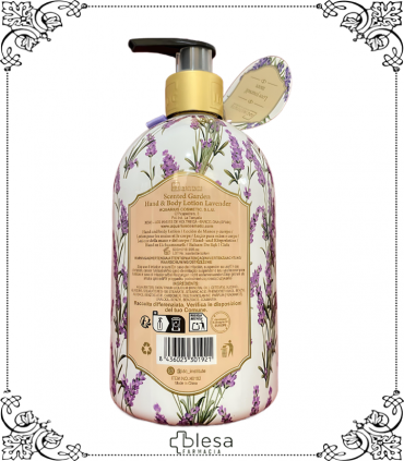 Loción de manos y cuerpo IDC Institute Scented Garden Warm Lavender 500ml, hidratación y frescura floral.