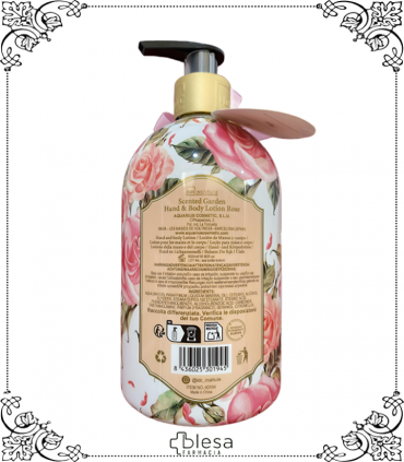 Loción de manos y cuerpo IDC Institute Scented Garden Country Rose 500ml, hidratación y aroma refrescante.