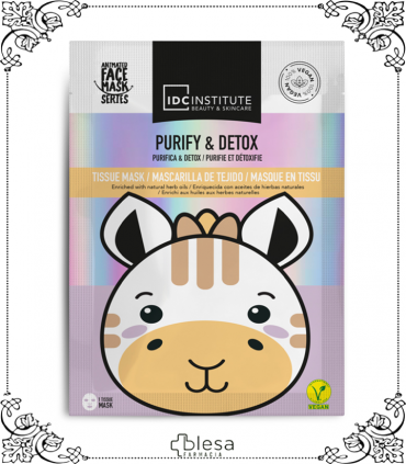 IDC Institute mascarilla facial purificante y detoxificante Giraffe 1 unidad.