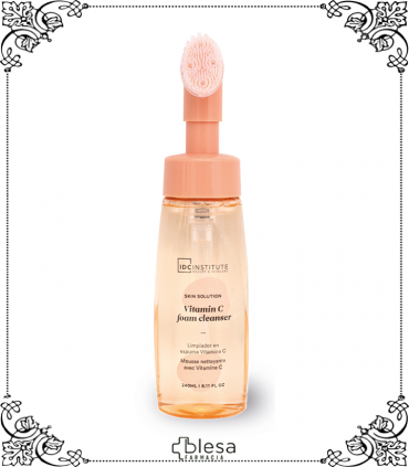 Limpiador en espuma IDC Institute Vitamina C 240 ml, frescura y luminosidad.