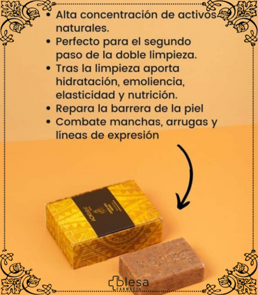 AOklabs jabón oro negro: 100 gr de limpieza y brillo en cada uso.