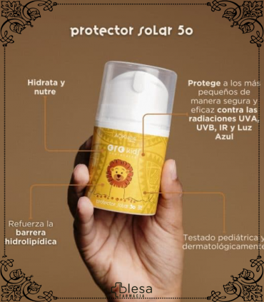 AOklabs Oro Kids: 50 ml de protector solar SPF 50, el escudo perfecto para niños.