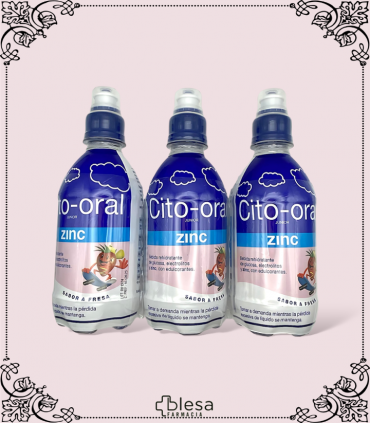 Salud con sabor: ERN Cito-Oral Junior Zinc, 3 x 330 ml de fresa para crecer fuerte.