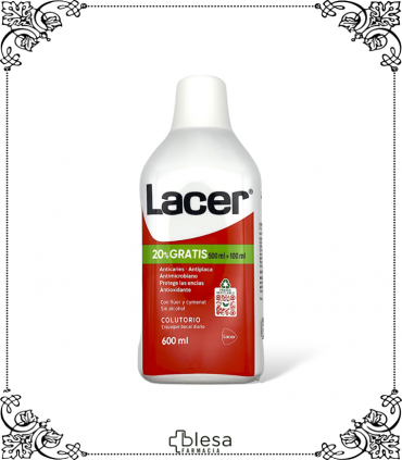 Colutorio sin alcohol con oferta: 600 ml de Lacer Antiplaca, ¡20% más en cada frasco!