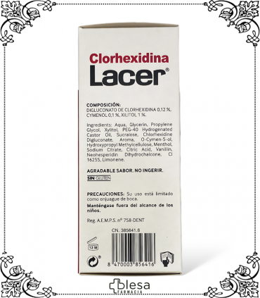 Cuida tu sonrisa sin alcohol: Lacer Clorhexidina, 200 ml de protección antibacteriana.