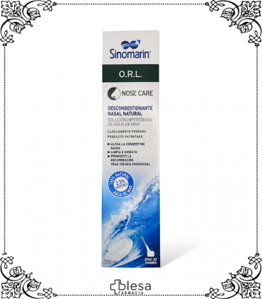 Italfarmaco Sinomarin O.R.L. 200 ml: Spray nasal que respeta tu respiración.