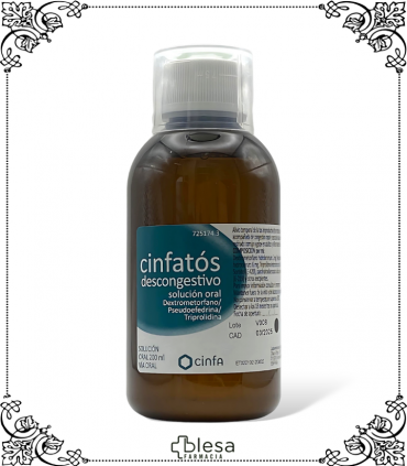 Solución oral Cinfa Cinfatos, 200 ml: Descongestivo para aliviar los síntomas del resfriado.