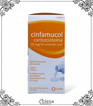 Cinfamucol de Cinfa, 50 mg/ml: Solución para reducir la mucosidad, formato 200 ml.