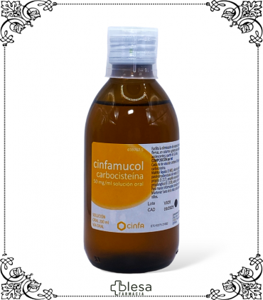 Cinfamucol 50 mg/ml de Cinfa: Disuelve mucosidad eficazmente, 200 ml solución oral.