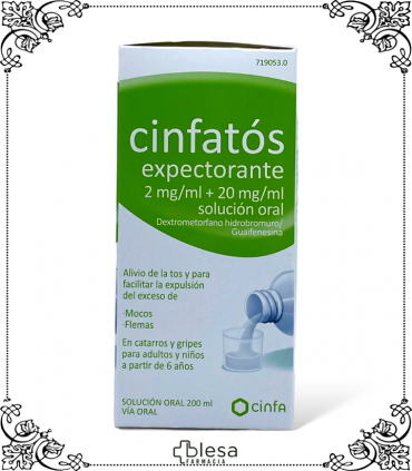 Cinfatos Expectorante Cinfa: Fórmula dual para expectoración y alivio de tos, 200 ml.