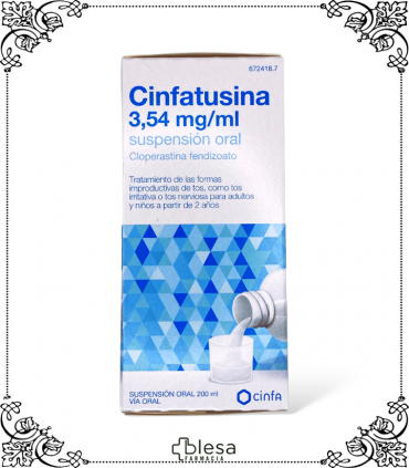 Suspensión oral Cinfa Cinfatusina: Tratamiento para tos seca, 3,54 mg/ml, 200 ml.