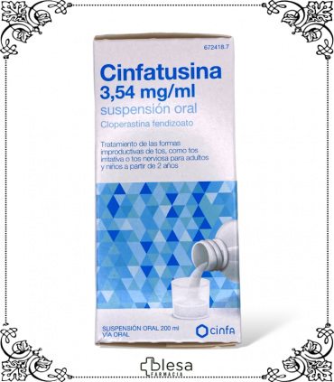 Cinfa Cinfatusina 3,54 mg/ml: Suspensión oral para tos irritativa, 200 ml.