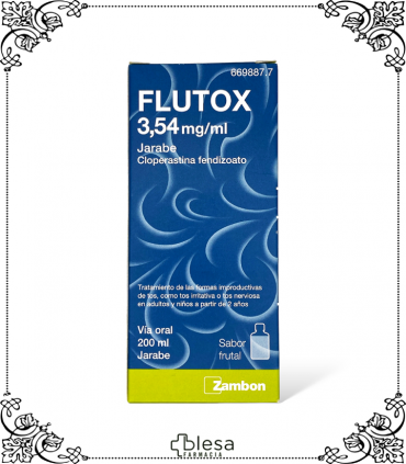 Jarabe Zambon Flutox 3,54 mg/ml: Tratamiento eficaz para tos irritativa, 200 ml.