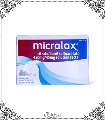 Johnson & Johnson Micralax: Solución rectal para estreñimiento ocasional, 4 enemas.