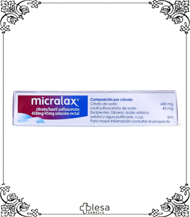 Micralax solución rectal: 4 enemas de Johnson & Johnson para facilitar el tránsito intestinal.