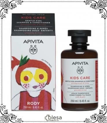 APIVITA. KIDS CHAMPÚ Y ACONDICIONADOR 250ML con granada & miel 250 ML Laboratorio Apivita