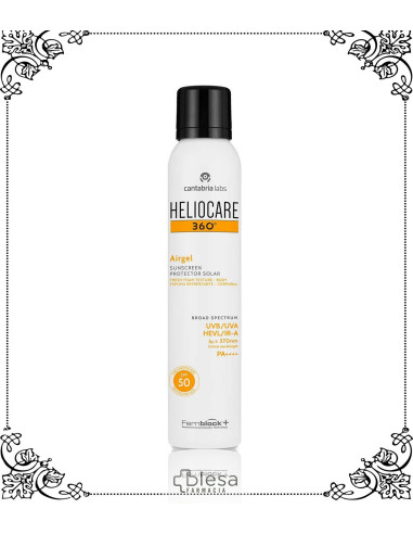 HELIOCARE. 360º SPF 50 FLUIDO AIRGEL CORPORAL PROTECTOR SOLAR / SUNSCREEN 200 ML. Laboratorio IFC Cantabria