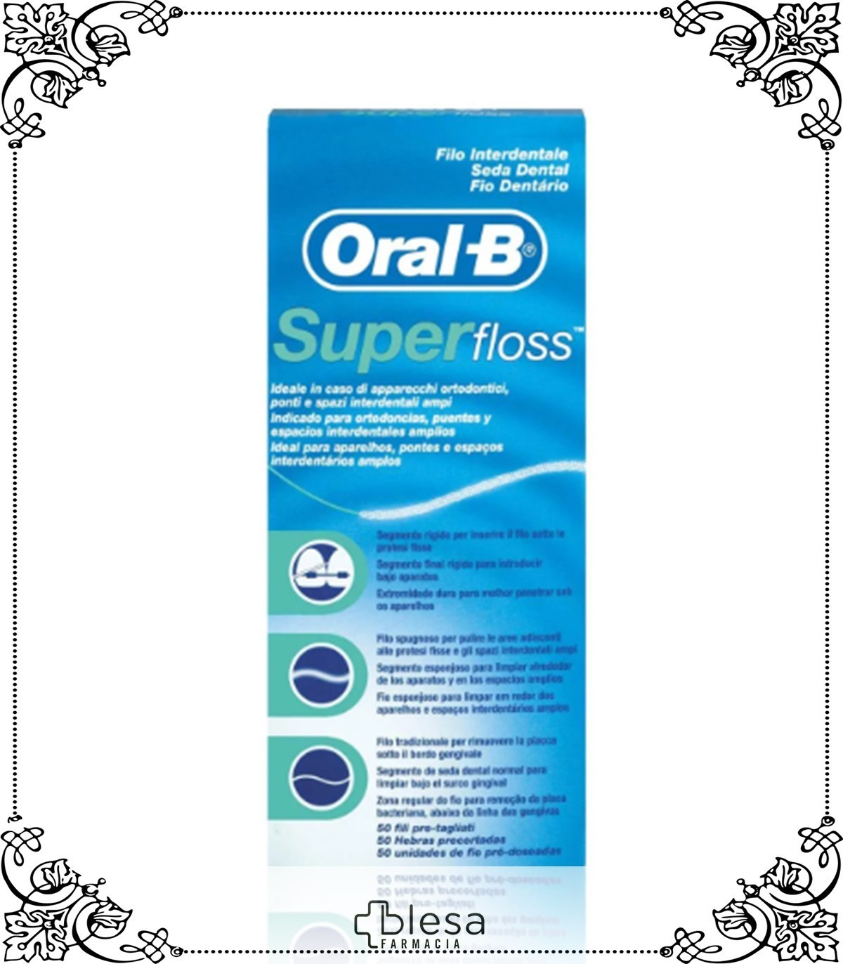 Oral-b superfloss seda dental 50 U
