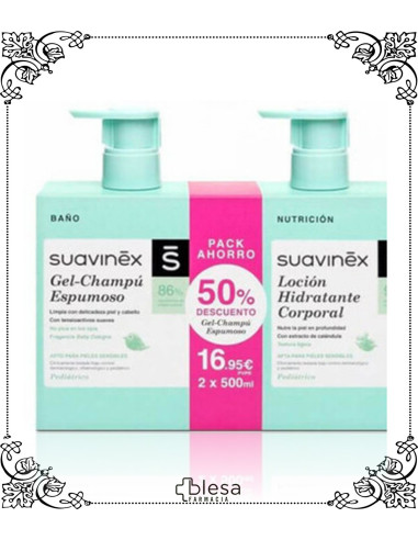 Suavinex cosmética pack loción+gel espumoso 500 ml