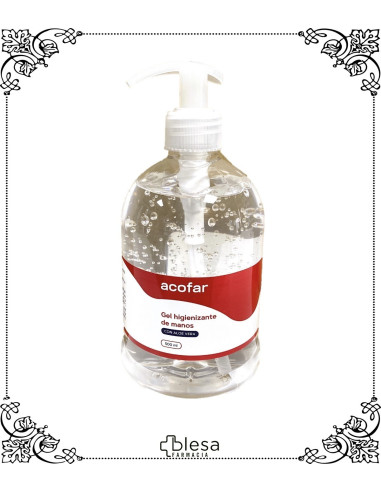 ACOFAR GEL HIGIENIZANTE DE MANOS 500 ML ALOE VERA HIDROALCOHÓLICO