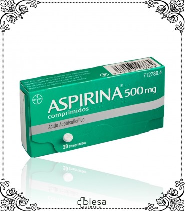 ASPIRINA. 500 MG COMPRIMIDOS 20 COMPRIMIDOS (1). FARMACIA BLESA